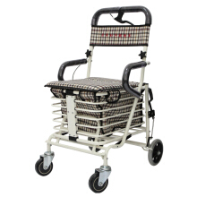 【關愛網】埃立嬌老人購物車 帶靠背老人助步車 助行器 便攜折疊帶座手推車買菜車 001H 含靠背和購物袋 - 京東觸屏版